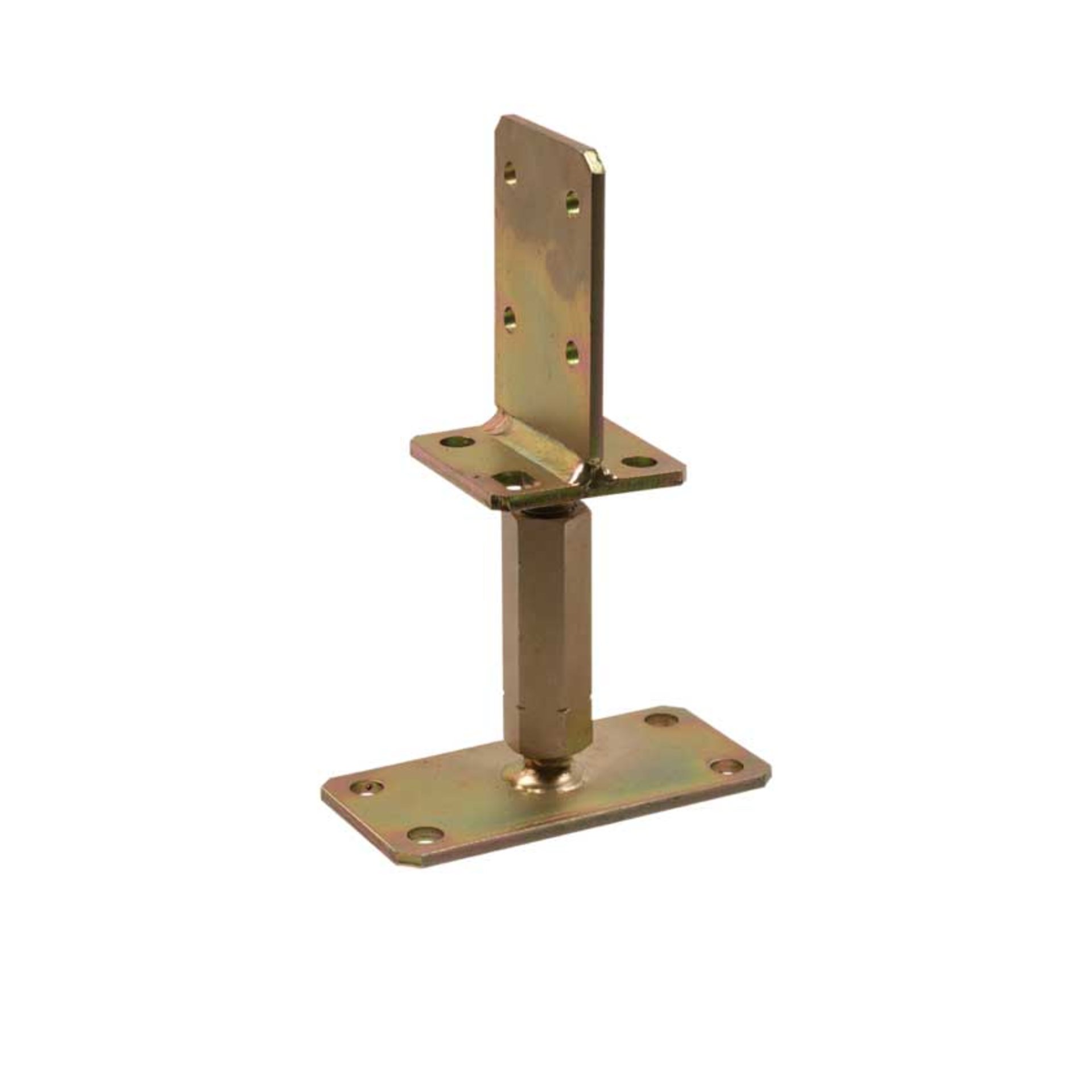 Pfostenträger höhenverst. T Form  (Typ: S) zum aufdübeln 80 x 80 x 140-210