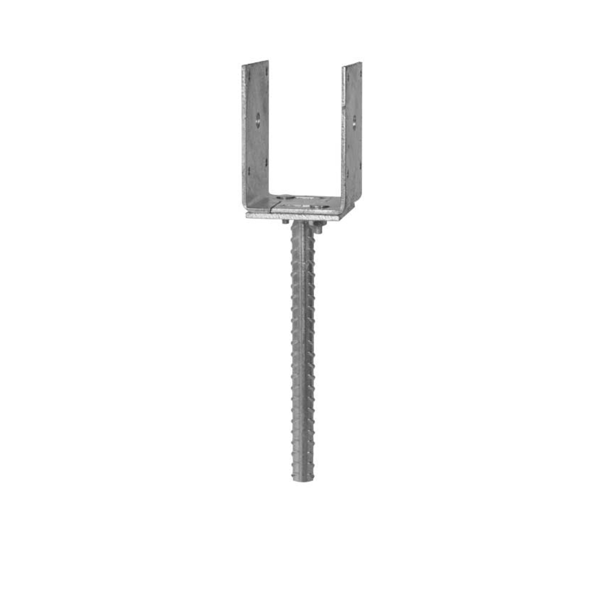 Pfostenträger Typ U mit Riffeldolle und Seitenverstellung