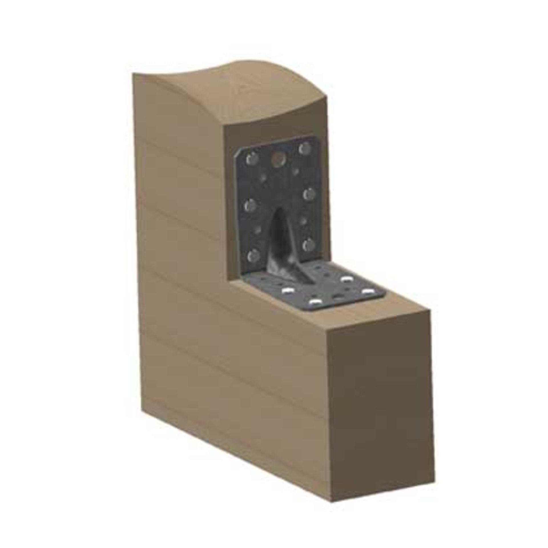 Winkelverbinder Stahl mit Steg 70 / 90 / 105